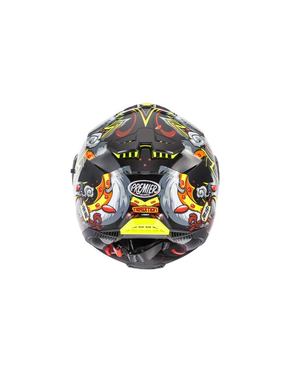 Premier Typhoon LY Graphic Helmet - Grey/Red/Yellow