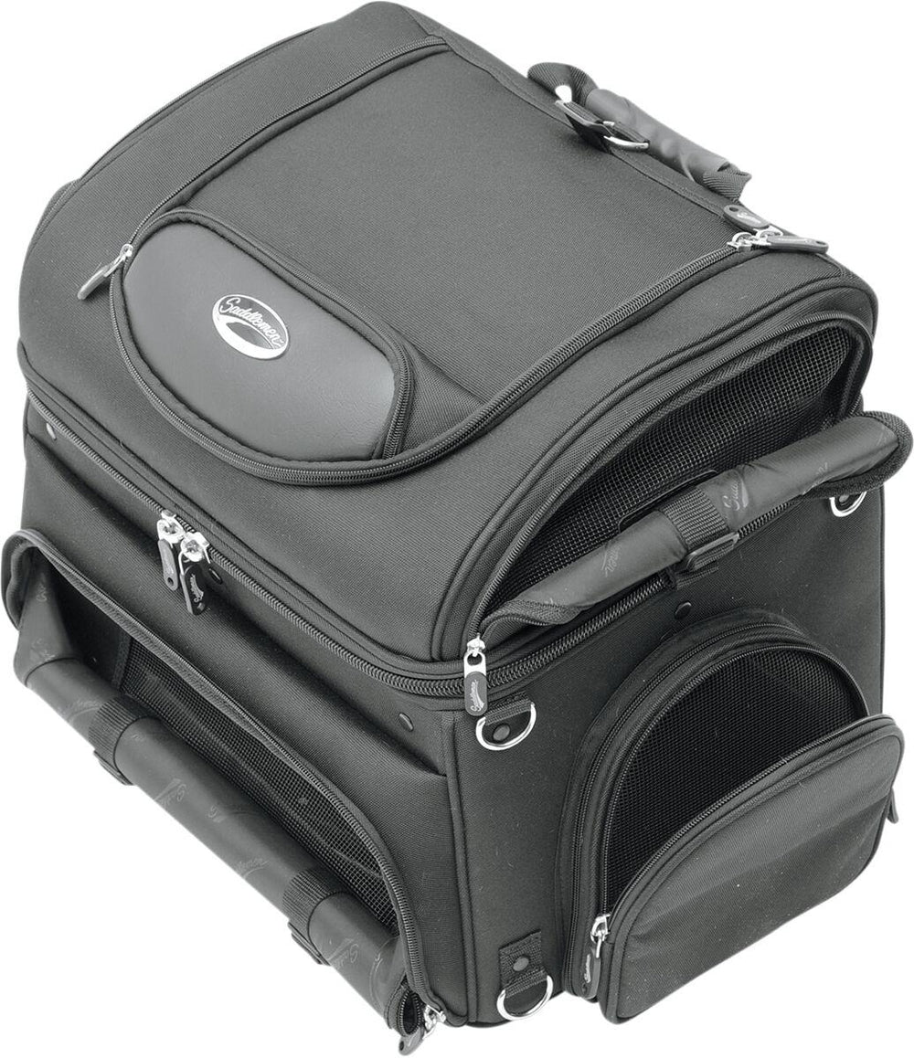 Saddlemen Pet Voyager Rear Carrier Bag - Black/Chrome