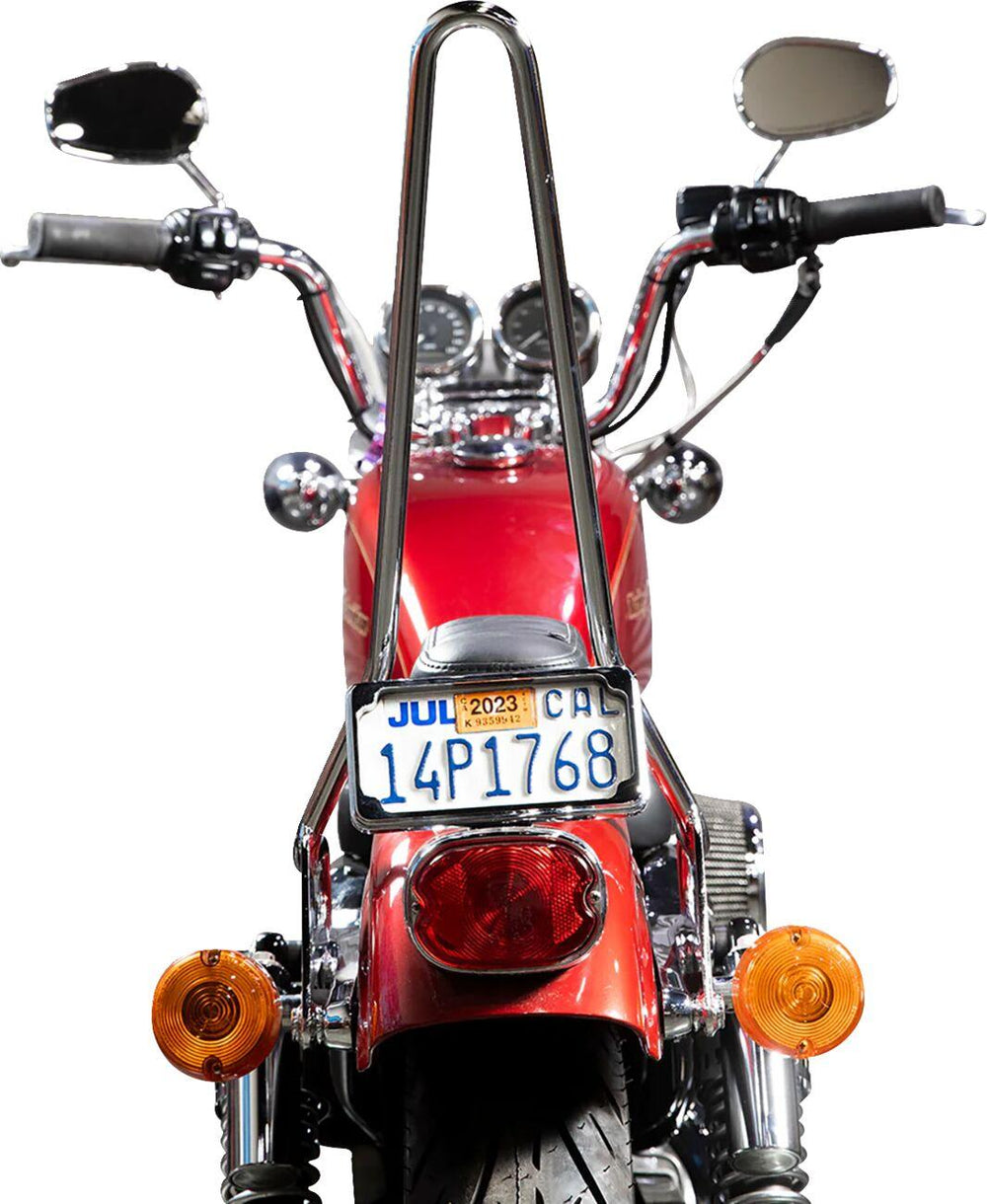 Biltwell EXFIL Sissy Bars For Harley Davidson XL 1200 C 1996-2016 - Chrome