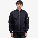 Spada Airforce MA1 Waterproof Motorcycle Bomber Jacket - Black