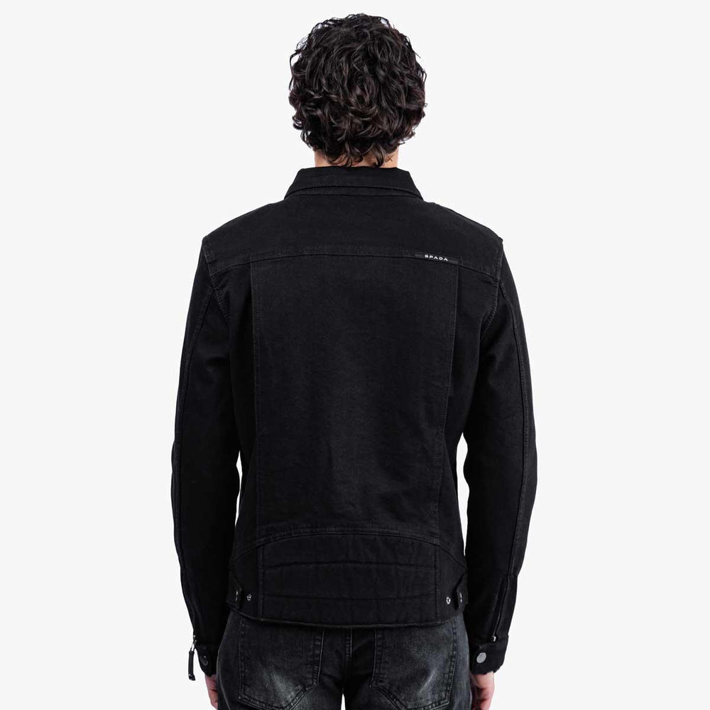 Spada Tura Trucker Men's Motorcycle Jacket - Solid Black