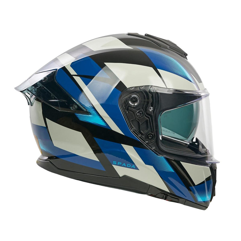 Spada Blade Sabre Full Face Motorcycle Helmet - Blue/Black/Grey