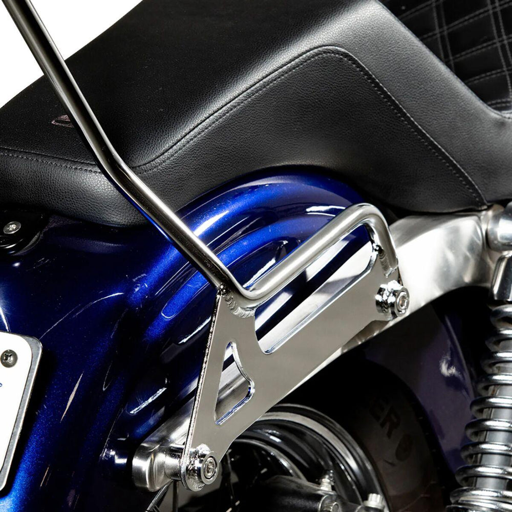 Biltwell EXFIL Sissy Bars For Harley Davidson FLD 1690 2012-2013 - Chrome