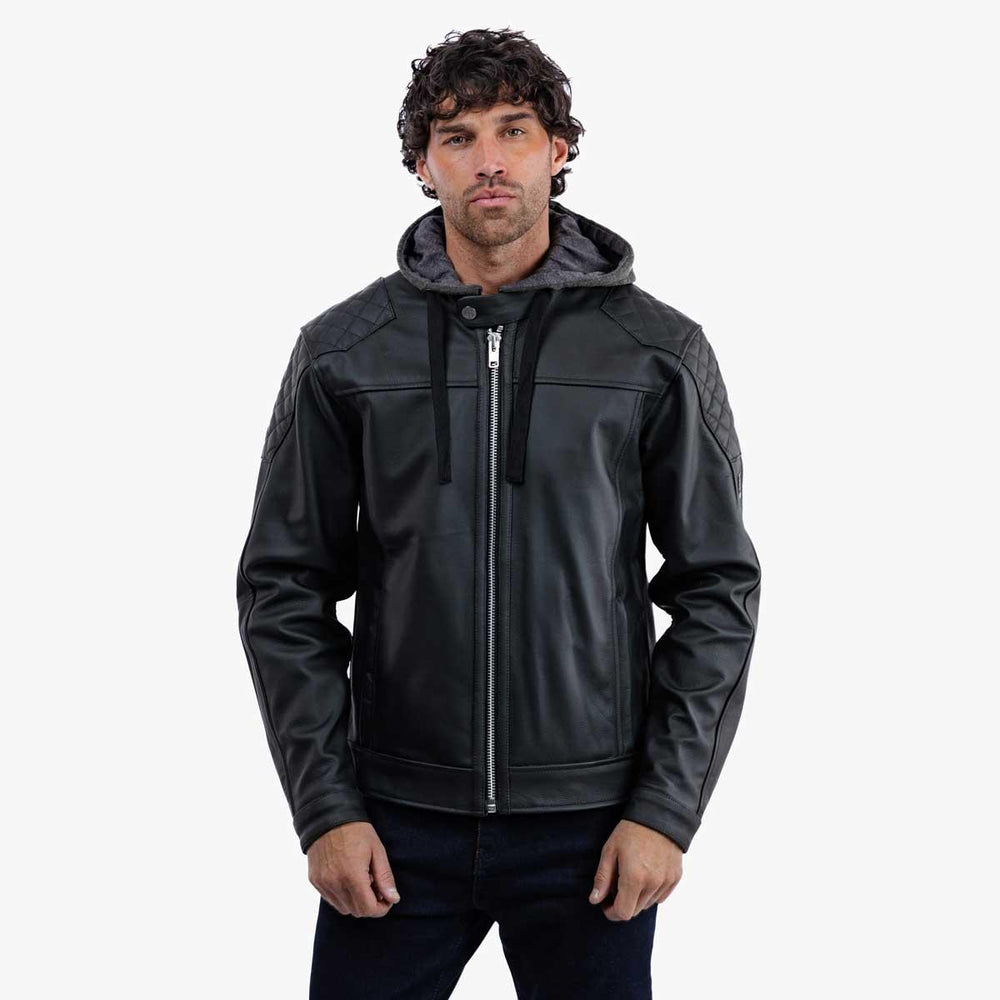 Spada Lambert Rev 2 Leather Motorcycle Jacket - Black