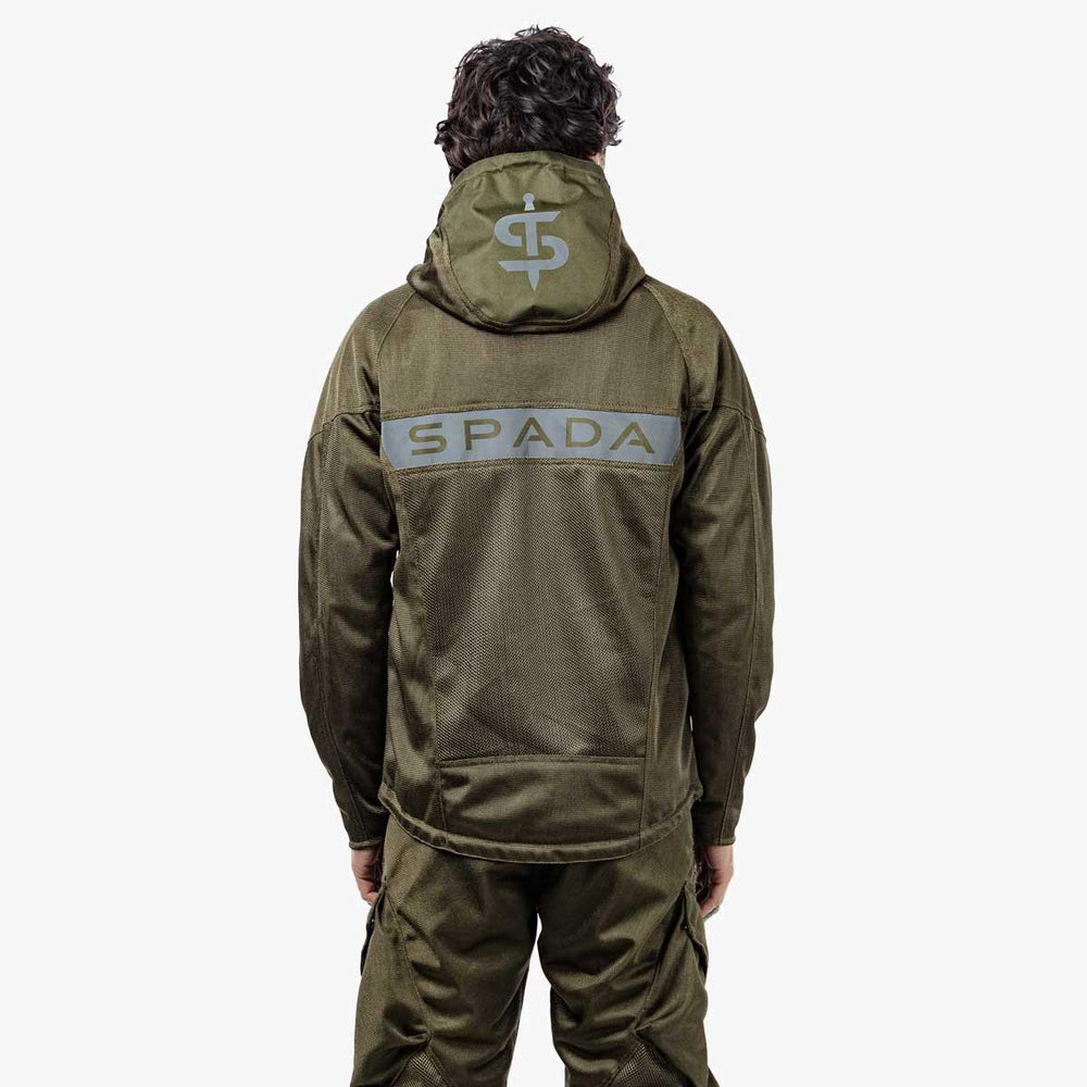Spada Hooded Air Motorcycle Jacket - Olive Green