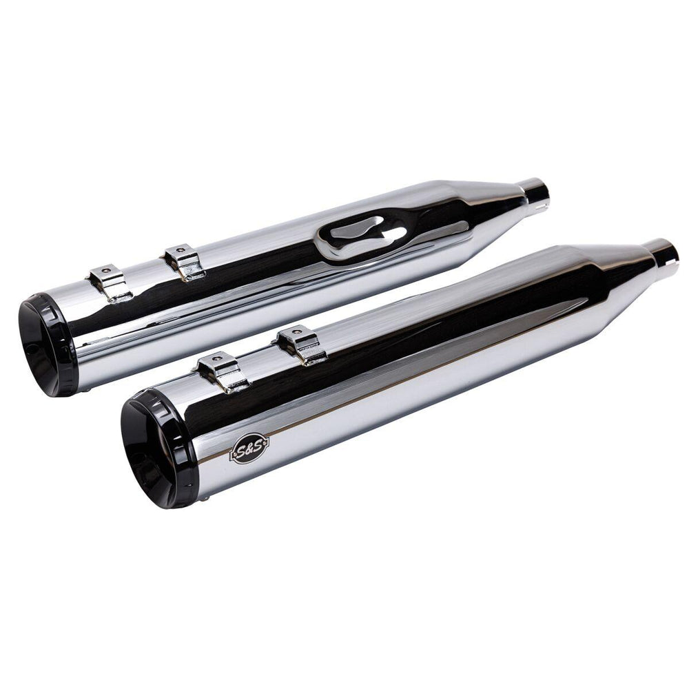 S&S Cycle 4-1/2" GNX Silencers For Harley Davidson FLHR 1340 1995-1998 - Chrome