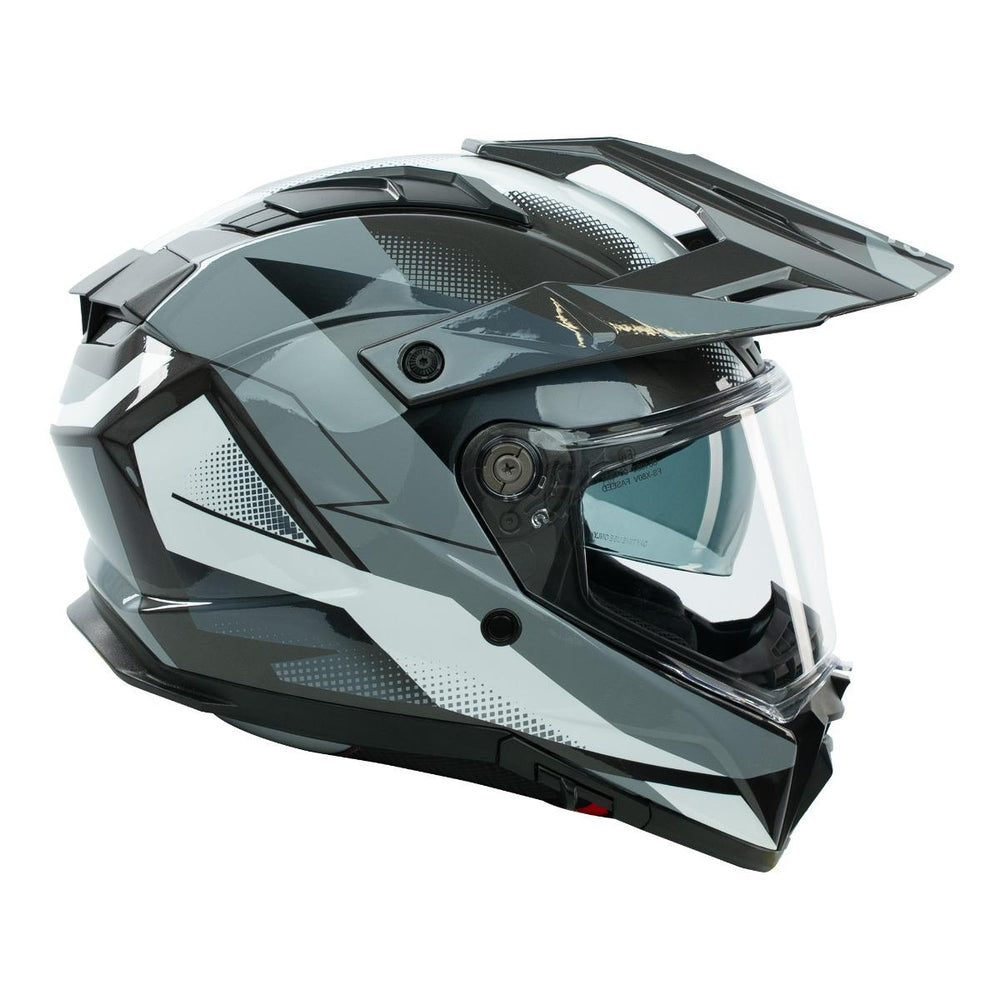 Spada Trailhawk Raptor Adventure Motorcycle Helmet - Black/Grey
