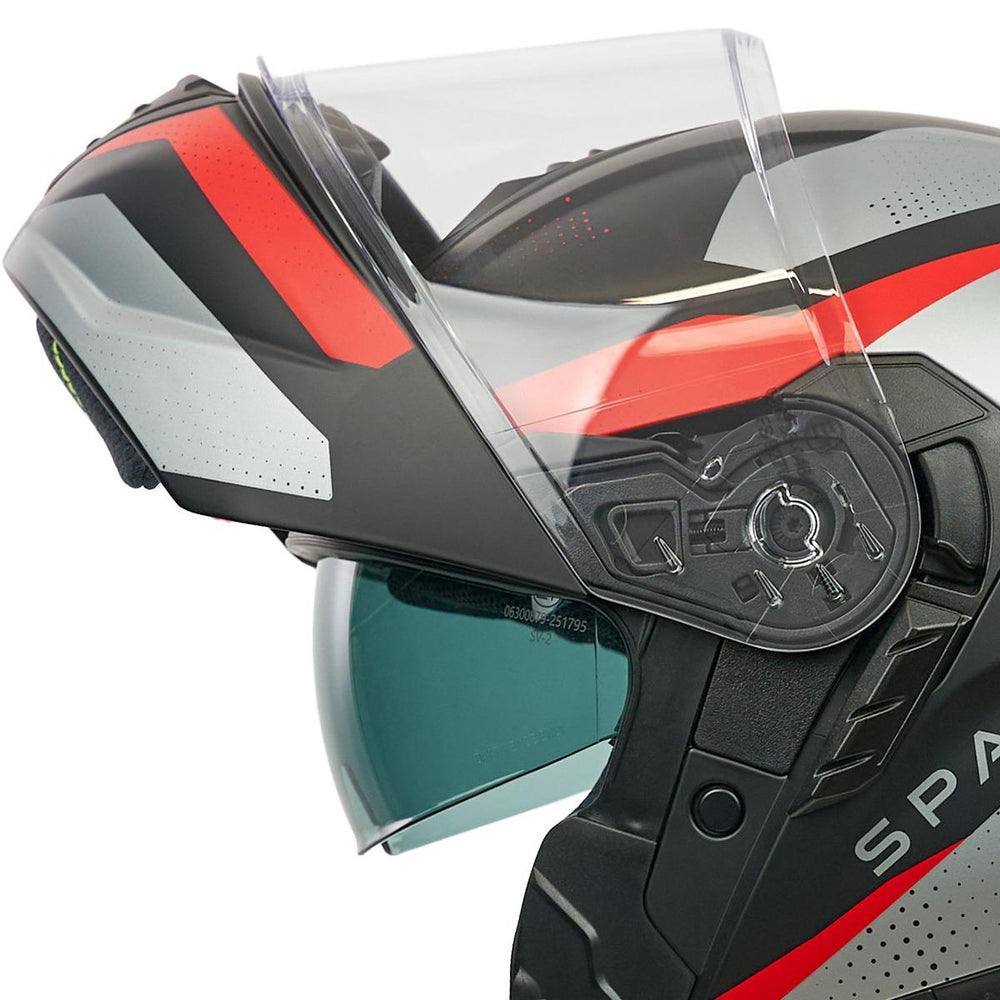 Spada Orion 2 Geo Camo Flip Front Motorcycle Helmet - Matt Red