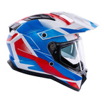 Spada Trailhawk Raptor Adventure Motorcycle Helmet - Red/Blue/White