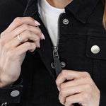 Spada Tura Trucker Ladies Motorcycle Jacket - Solid Black