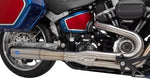 S&S Cycle 2 Into 1 Superstreet Exhaust System For Harley Davidson FLDE 1750 2018-2020 - Stainless Steel