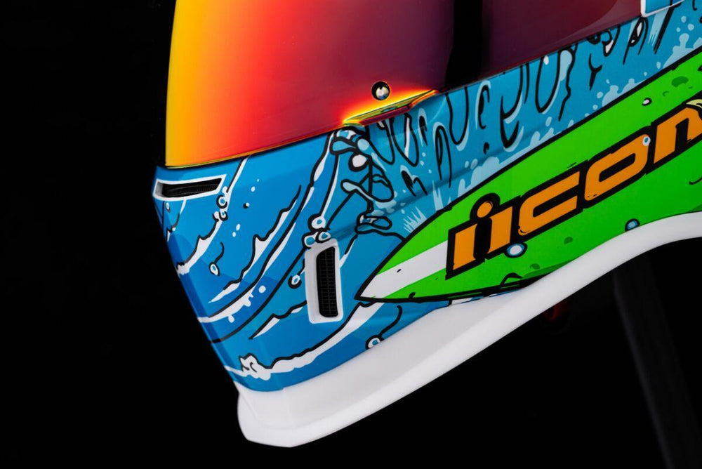 Icon Unisex Airform Dino Fury Helmet - Blue