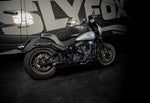 Slyfox High Noon Seat For Harley Davidson FLSB 1750 ABS 2018-2021 Black Logo/Classic Stitch - Black