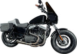 Slyfox High Noon Seat For Harley Davidson XL1200C 2004-2020 Classic Stitch/Silver Logo - Black/Silver