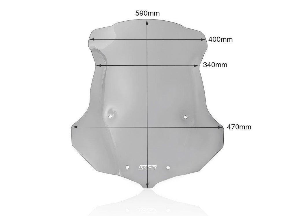 WRS Windscreen For Triumph Tiger Explorer XCA ABS 2016-2020 59 cm (23-1/4") - Smoke