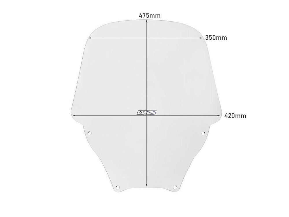 WRS Windscreen for Scooter For Honda NSS 125 ABS 2021-2024 47.5 cm (18-3/4") - Clear
