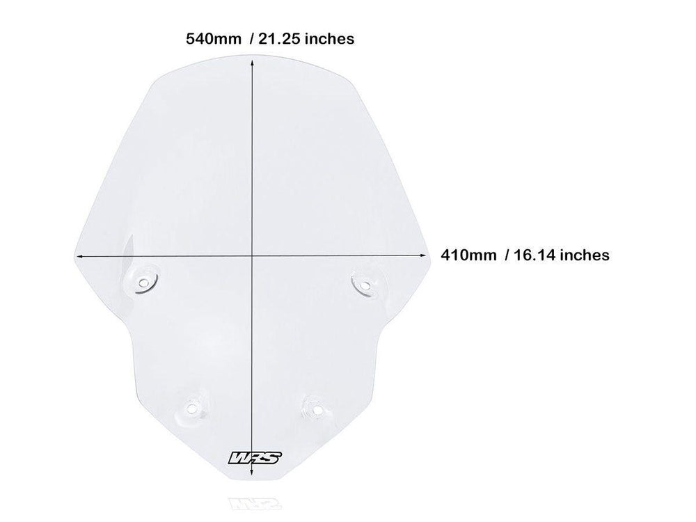 WRS Windscreen For Triumph Tiger 850 ABS 2022-2024 54 cm (21-1/4") - Clear