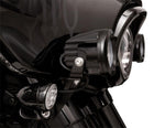 Ciro TAC-10 Light Cannons For Harley Davidson FLH 1868 ABS 2021 Black Clear