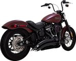 Vance & Hines Big Radius Exhaust System For Harley Davidson FXST 1750 2020-2024 - Black Mild Steel