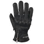 Bike It  AMP Road Leather Motorcycle Gloves Black