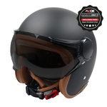 Axor Jet Open Face Helmet - Matt Black / Brown