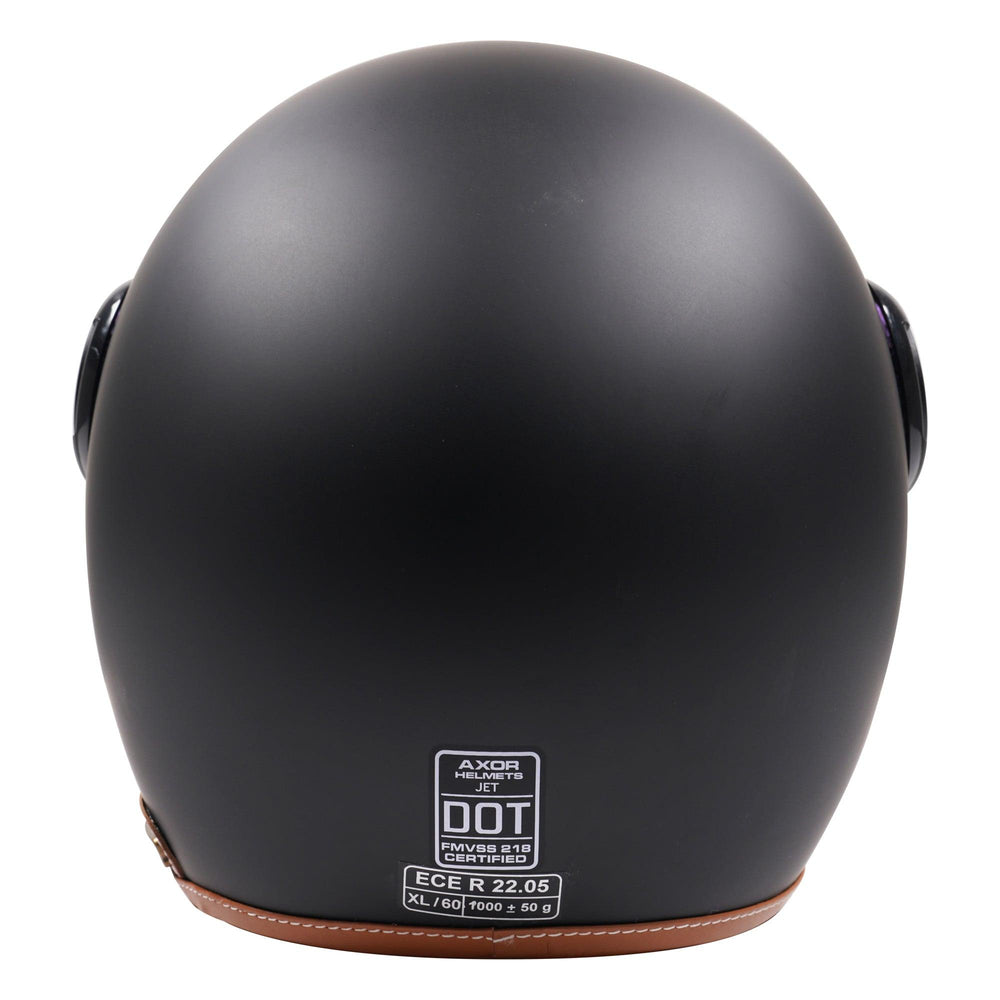 Axor Jet Open Face Helmet - Matt Black / Brown