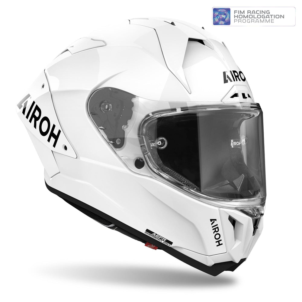 Airoh GP800 FIM Racing Approved 12K UD Carbon Helmet White Gloss