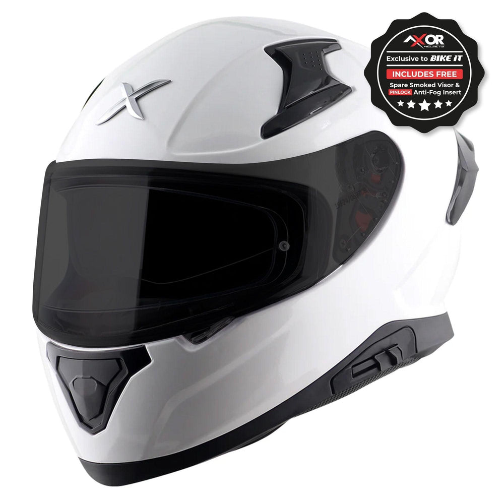 Axor Apex Full Face Helmet - White Gloss