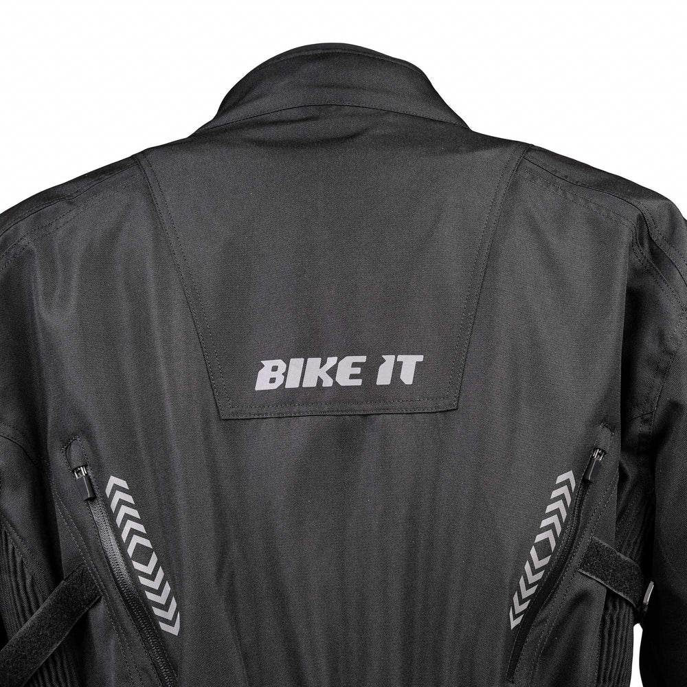 Bike It  Triple Black All-Weather Waterproof Adventure Touring Motorcycle Jacket