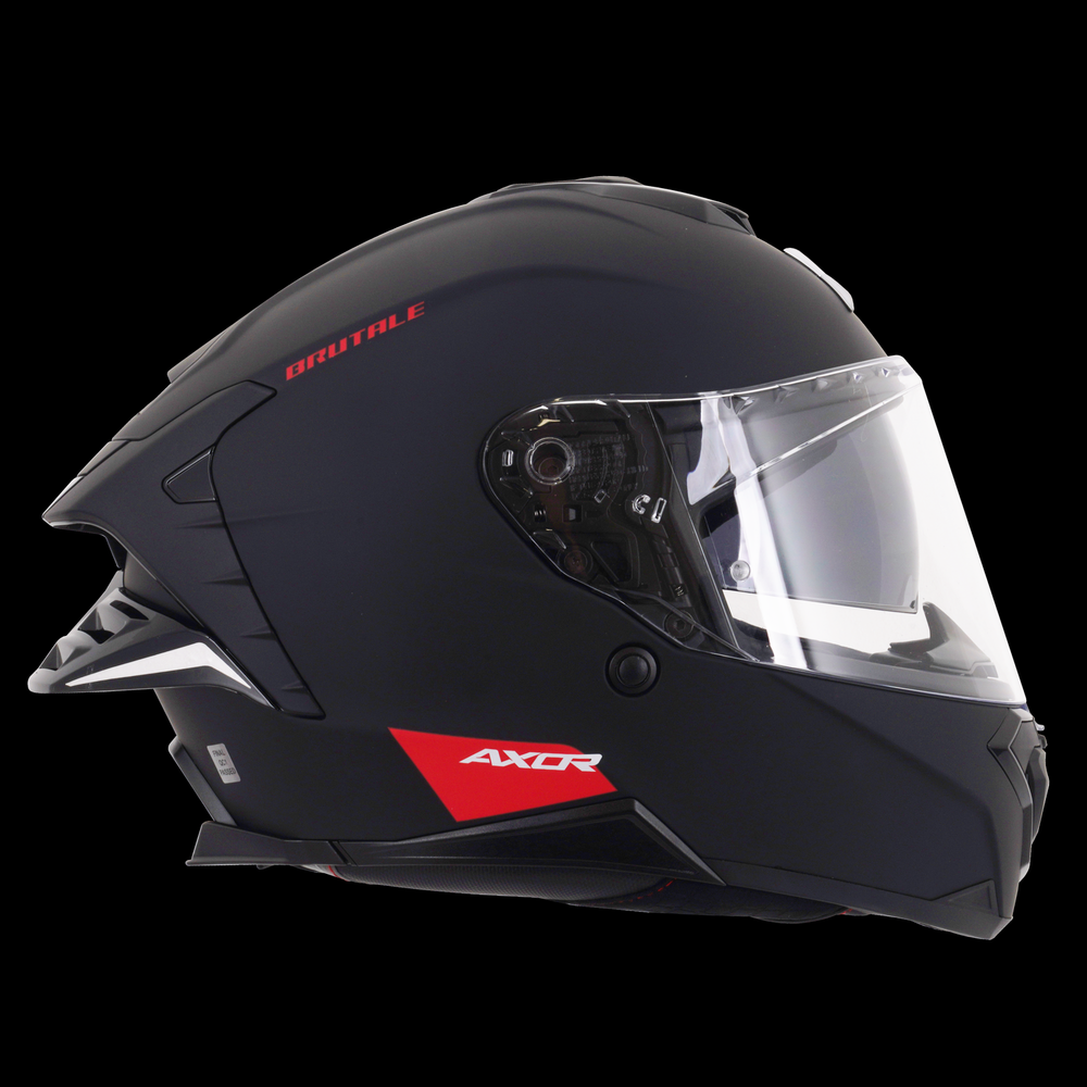 Axor Brutale Full Face Helmet With Dual Spoiler - Matt Black