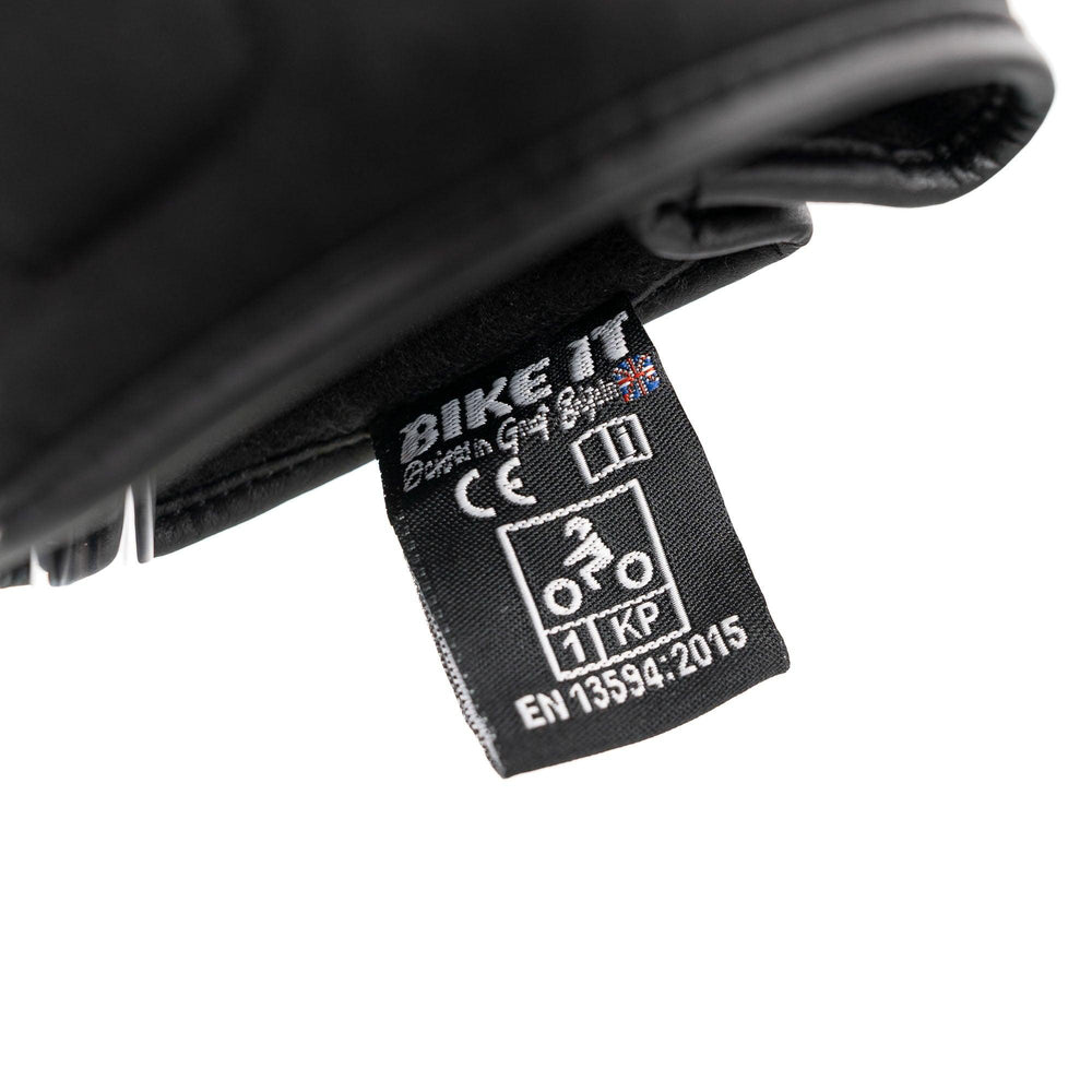 Bike It  "Triple Black" All-Seasons Waterproof Motorcycle Glove