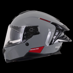 Axor Brutale Full Face Helmet With Dual Spoiler - Nardo Grey Gloss