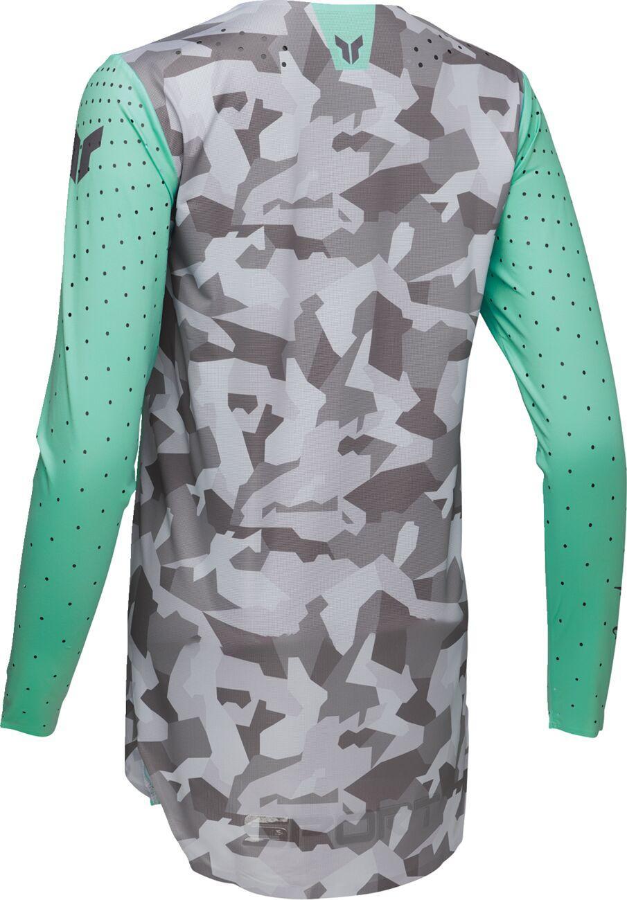Thor Womens Sportmode Shadow Jersey - Camo Grey Green Teal