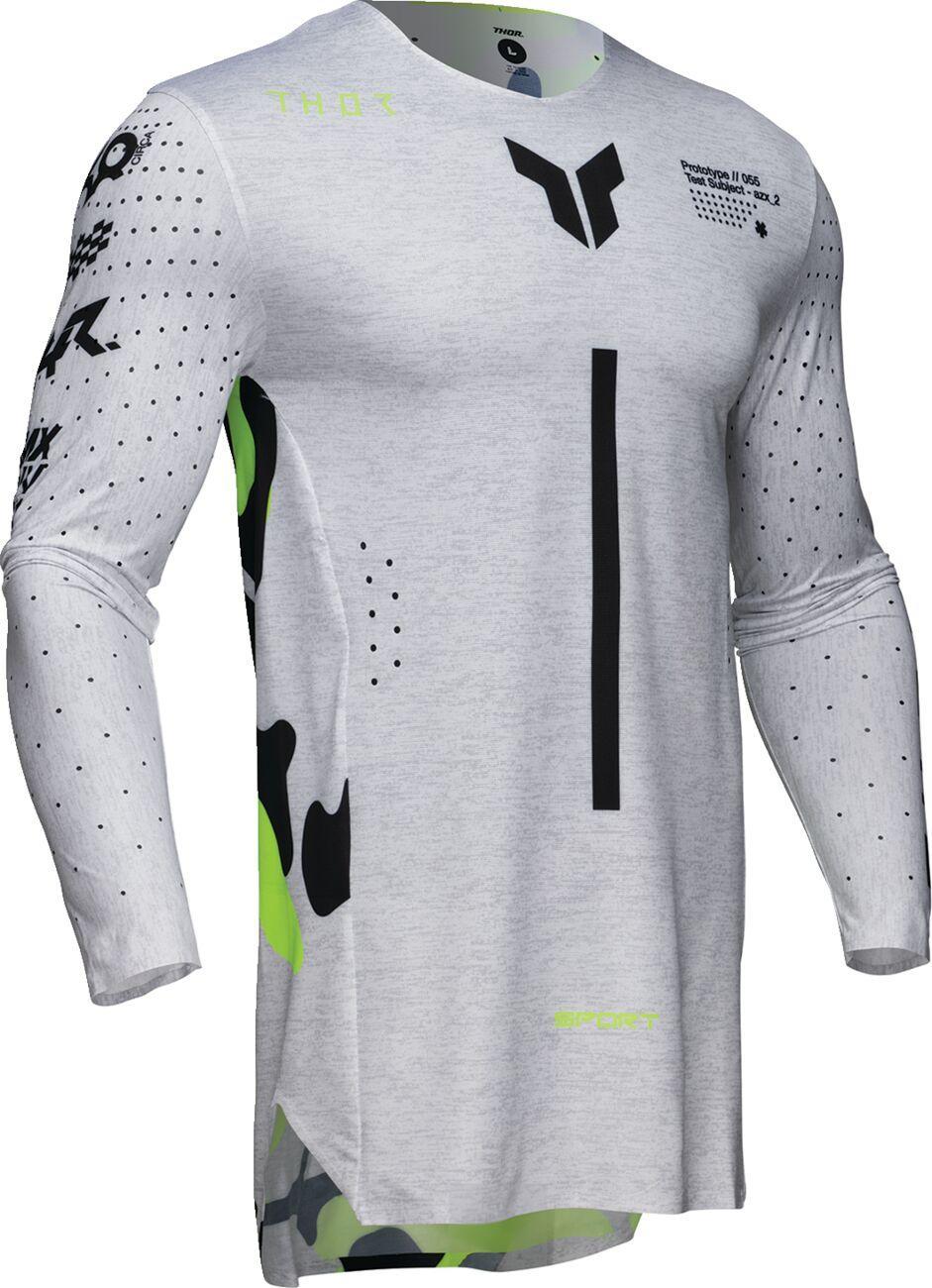 Thor Sportmode Riot Jersey - Black Fluorescent Yellow Light Grey White