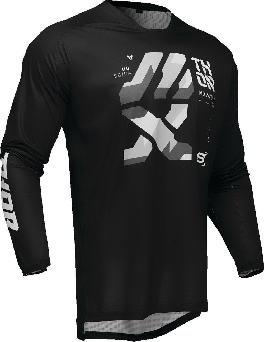 Thor Launchmode Brave Jersey - Black Camo Grey White