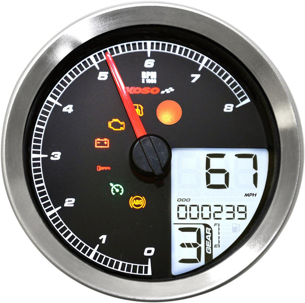 Koso HD-04 Speedometer/Tachometer For Harley Davidson FXD 1450 2004-2005 Chrome