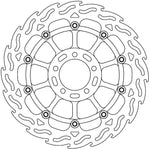 Moto Master Flame Series Floating Brake Disc For Ducati Hypermotard 698 2024 - Front Left