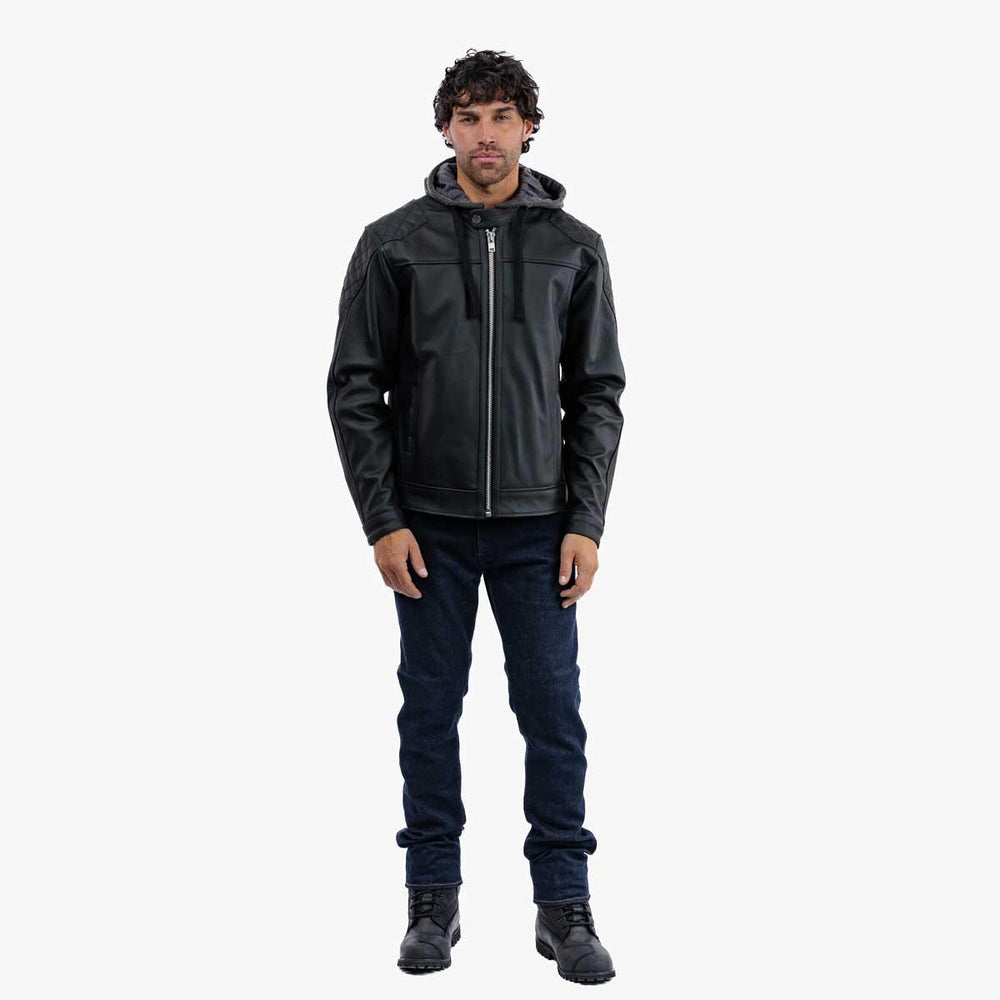Spada Lambert Rev 2 Leather Motorcycle Jacket - Black