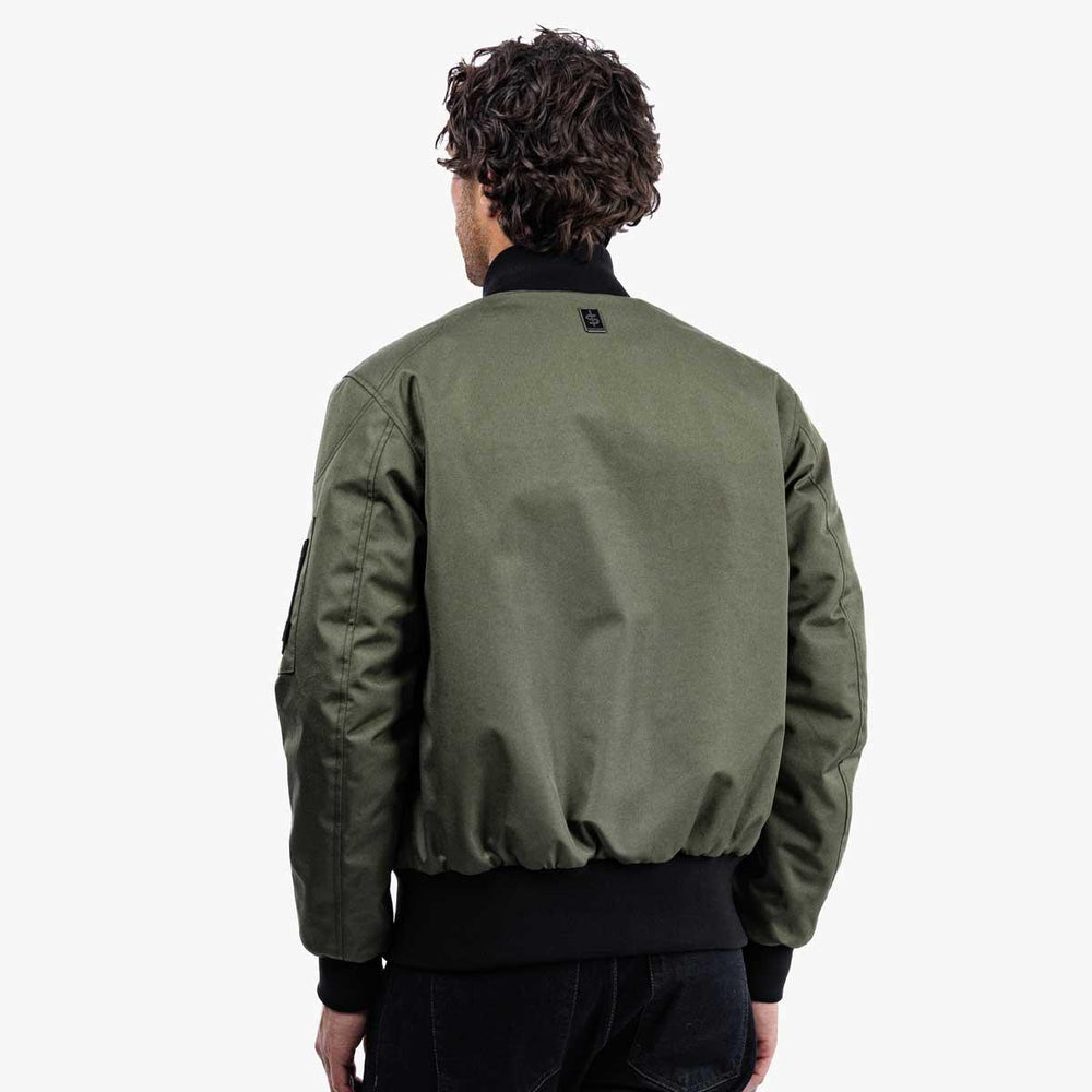 Spada Airforce MA1 Waterproof Motorcycle Bomber Jacket - Olive