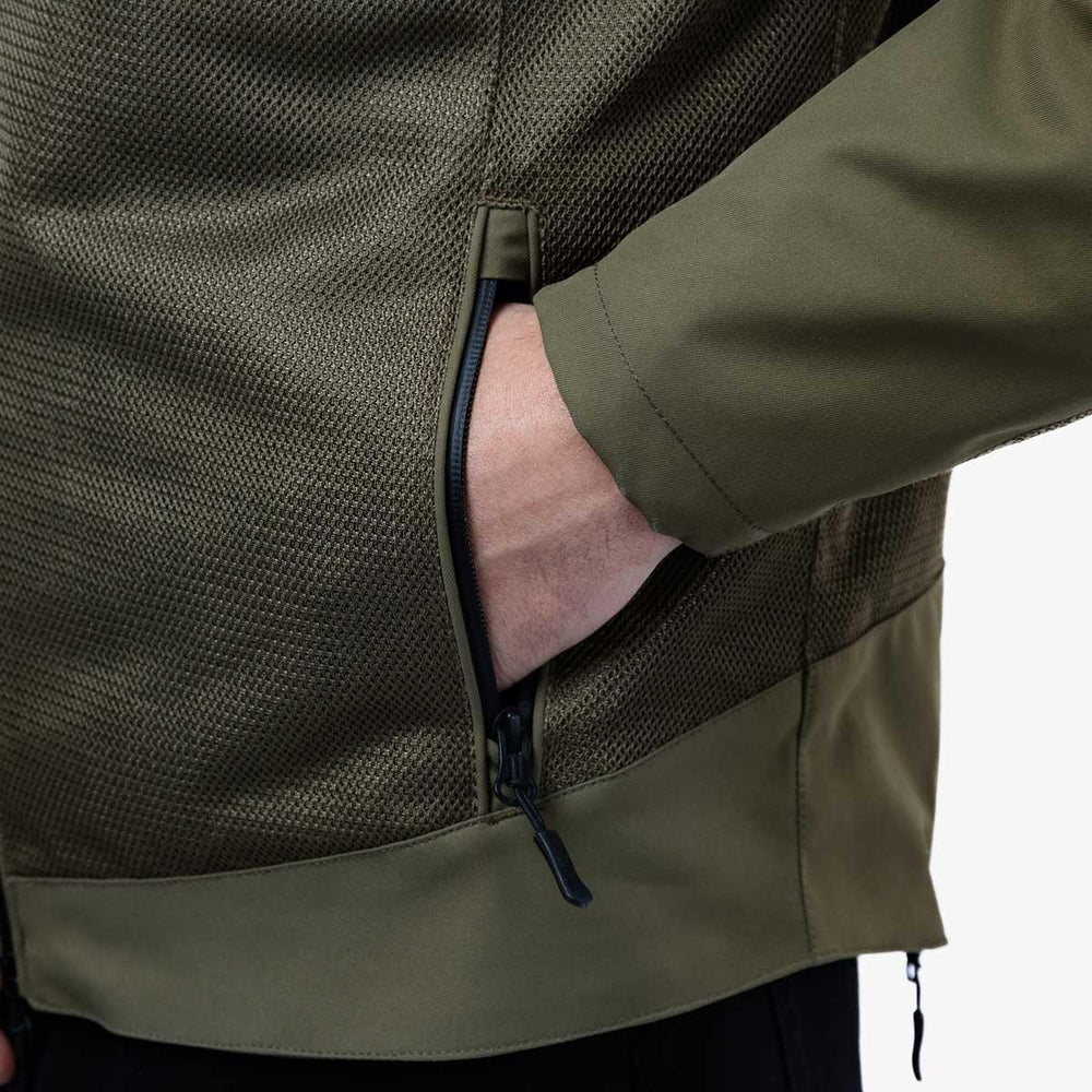 Spada Cafe Air Motorcycle Jacket - Olive Green