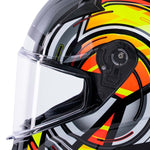 Spada Raiden 3 Cyclone Full Face Motorcycle Helmet - Yellow