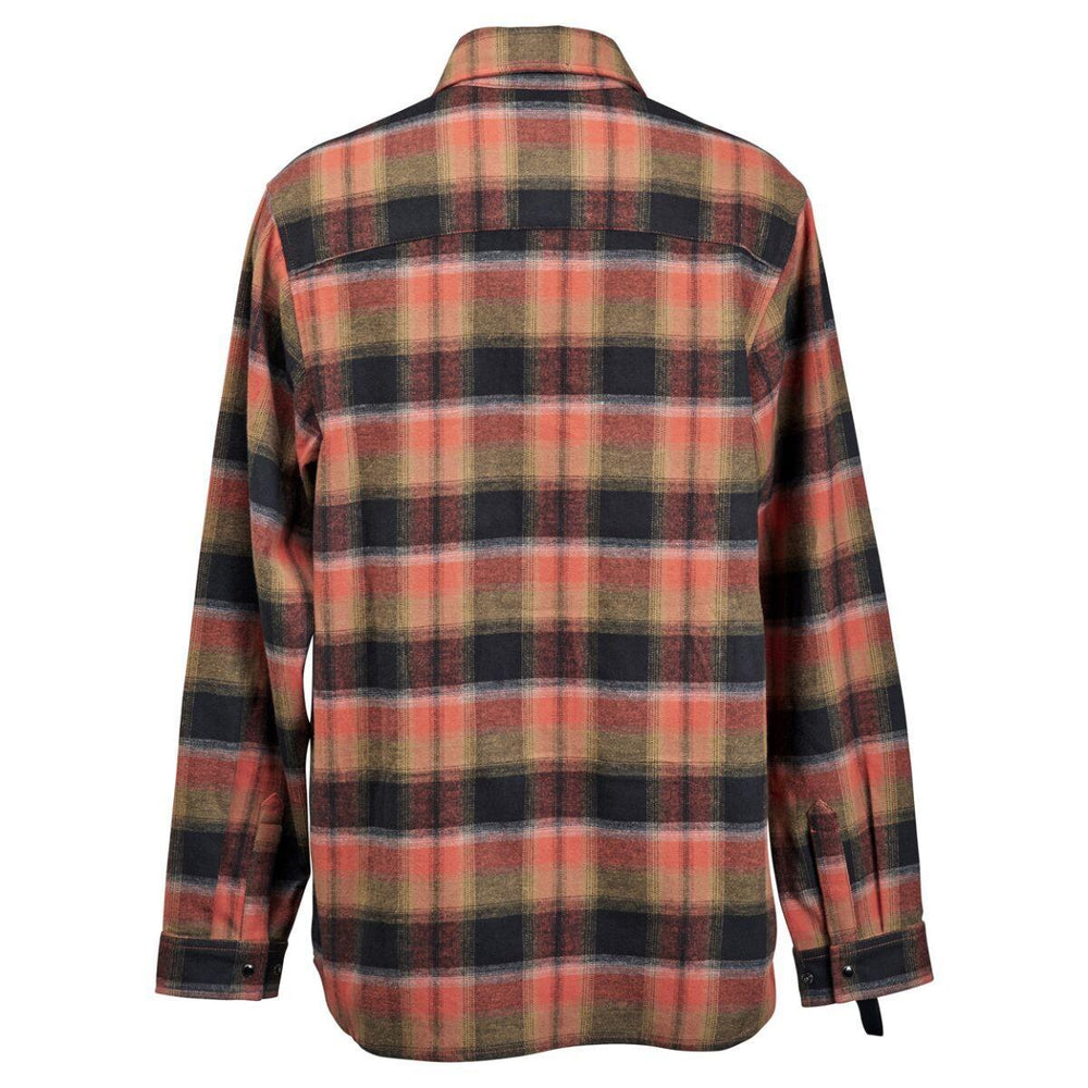 Biltwell Mens Adult Hi Test Flannel Shirt - Black/Rust