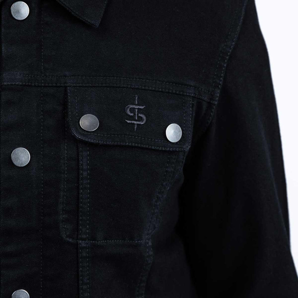 Spada Tura Trucker Men's Motorcycle Jacket - Solid Black