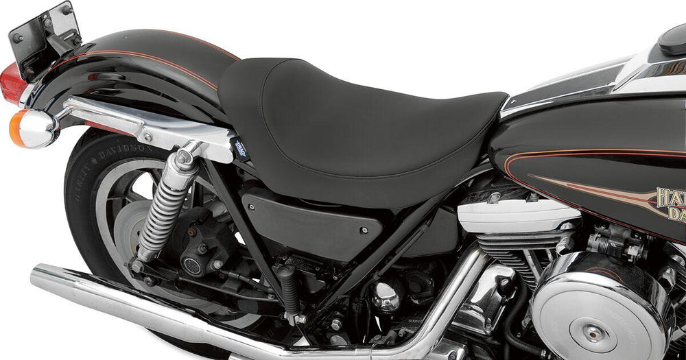 Drag Specialties Backrest Compatible Solo Seat For Harley Davidson FXR 1340 1986-1994 Smooth - Black