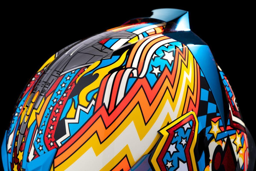 Icon Unisex Airflite Flyboy Helmet - Blue