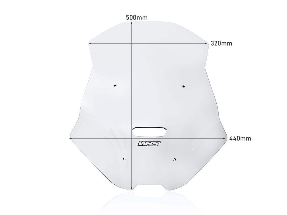 WRS Windscreen for Scooter For Honda ADV 350 ABS 2022-2024 50 cm (19-3/4") - Clear
