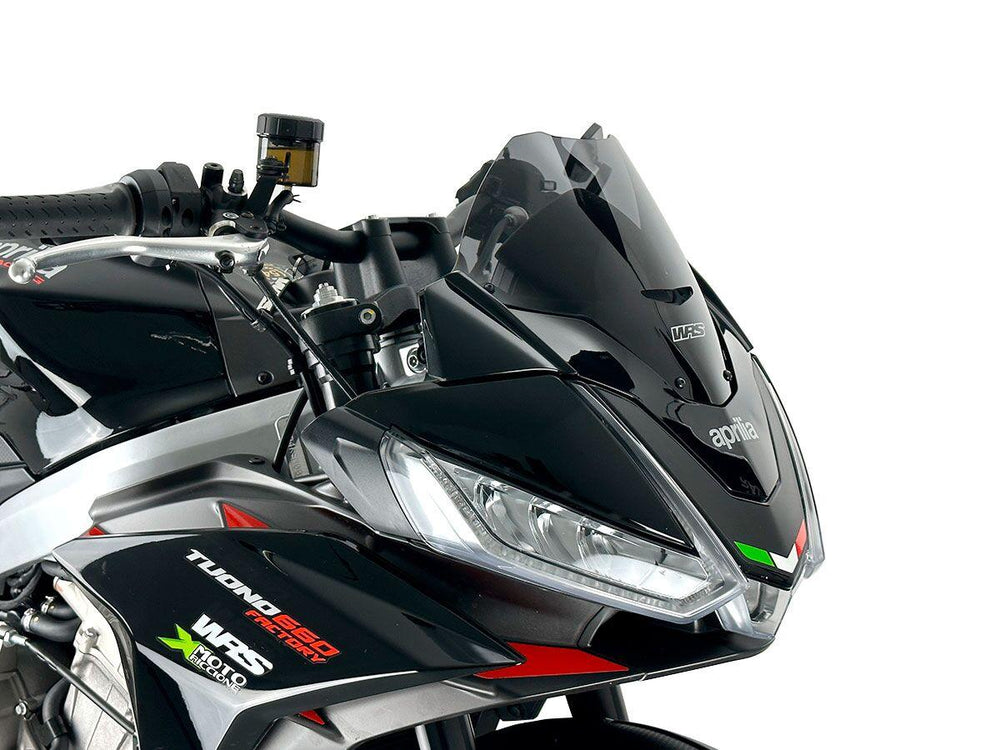WRS Windscreen For Aprilia Tuono 660 ABS 2021-2024 23.5 cm (9-1/4") - Dark Smoke