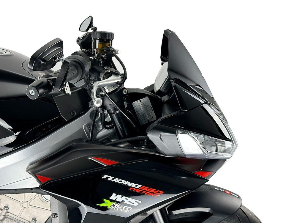 WRS Windscreen For Aprilia Tuono 660 ABS 2021-2024 23.5 cm (9-1/4") - Black