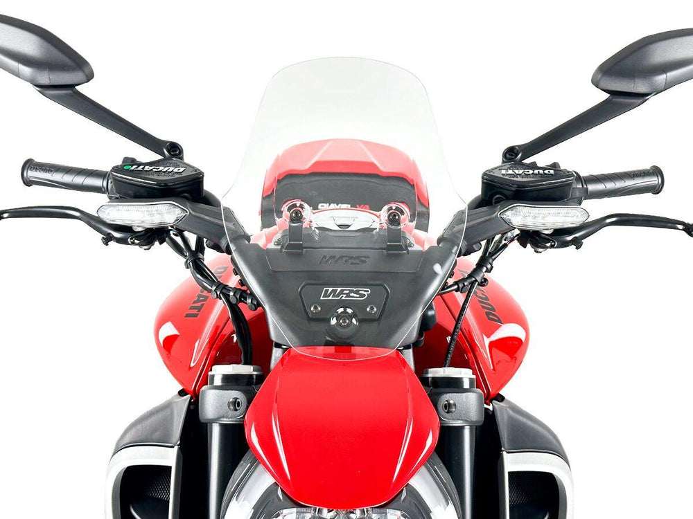 WRS Windscreen For Ducati Diavel V4 1200 ABS 2023-2025 33.5 cm (13-1/4") - Clear