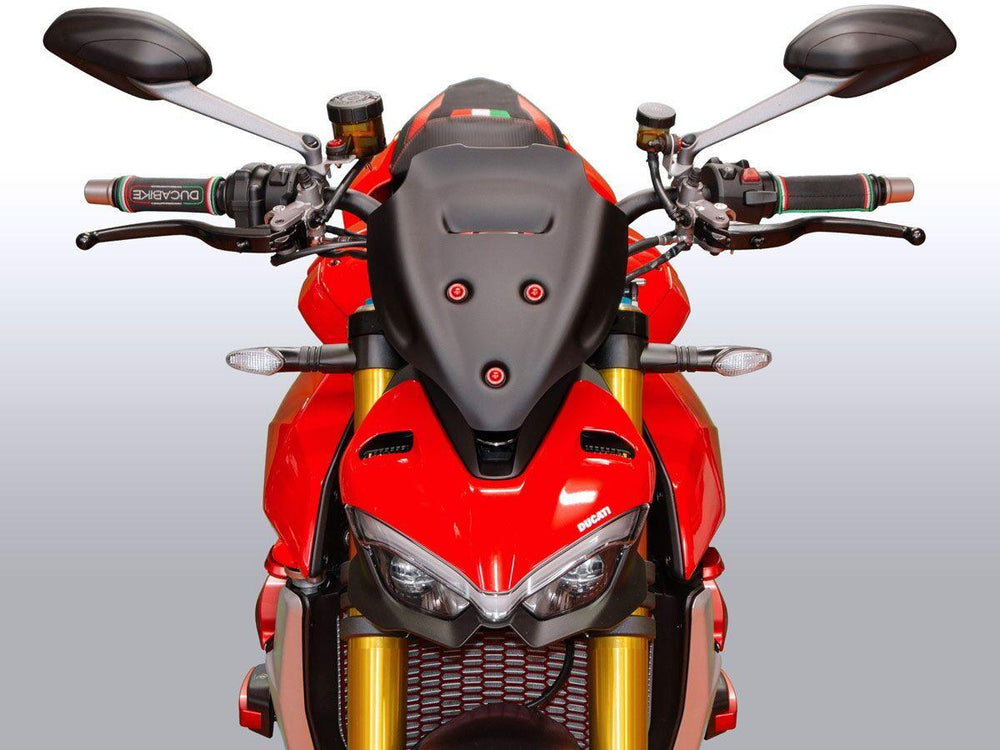 WRS Windscreen For Ducati Streetfighter V4 1100 ABS 2020-2022 28 cm (11") - Black